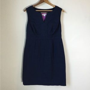 Boden Navy Notch Neck Dress